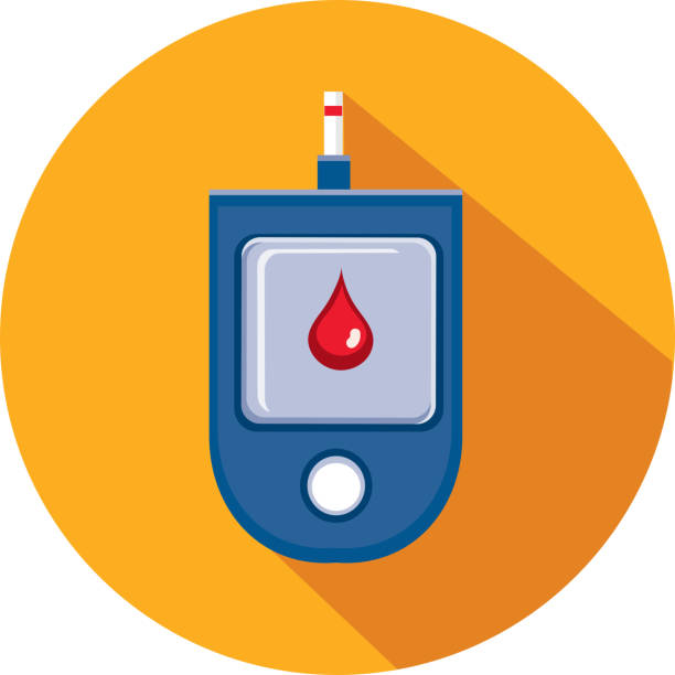 Blood Sugar Meter in orange circle